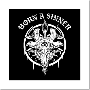 Born A Sinner Baphomet Posters and Art